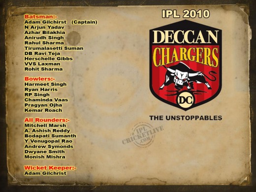 Deccan Chargers IPL 2010